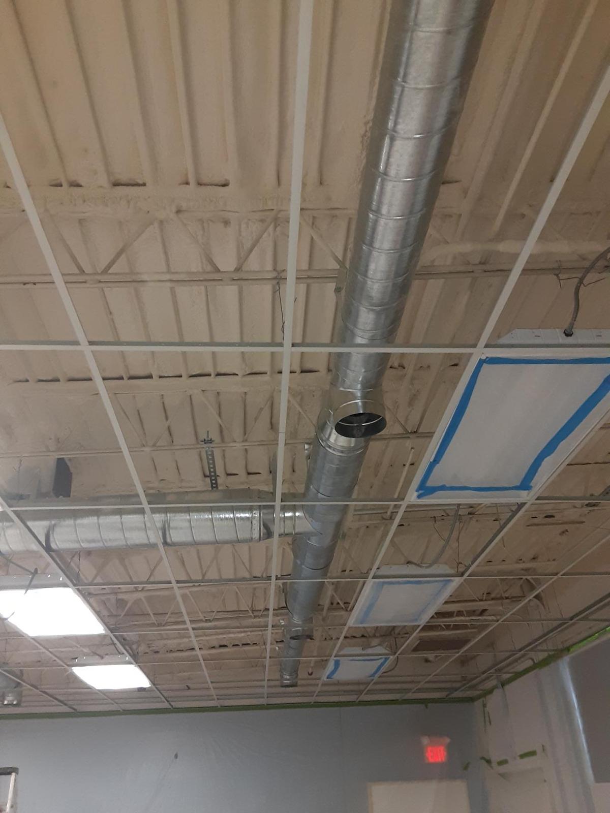 Interior ductwork and air-handling installed by Israel Sheet Metal for improved indoor air quality